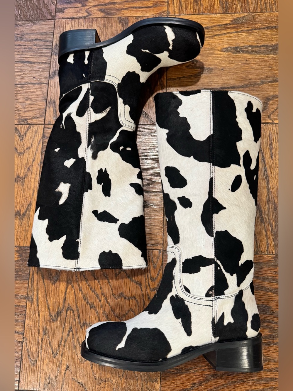 Steve Madden Riggs Cow-Print Boots